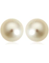 14k White Gold South Sea Cultured Pearl Stud Earrings (10-10.5mm)