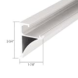CRL White 96 Aluminum Shelving Extrusion for 3/8 Glass by CR Laurence