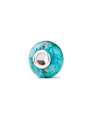 Novobeads Turquoise Gemstones Charm Bead - Made in USA w imported materials - Fits all major bead bracelets