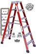 Louisville Brute 375 FM1404HD 4-ft Extra Heavy Duty Fiberglass Twin Front Step Ladder 375 lbs rated