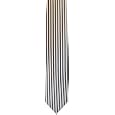 Black white stripe men's ties