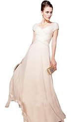 Sexy Chiffon/Taffeta/Tulle Beaded Crystals Applique Lace Crystal Prom Dress 