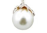 Gold Tone Pearl Crystal Necklace - 30