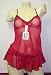 How To Measure Bra Sizes : Contessa Di Roma 732 2PC Sheer Mesh Cami/Tap Pants Set in Red