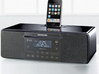 Sangean DDR-43 CD-Uhren Radio (UKW Tuner, LCD) schwarz
