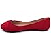 Ollio Women's Shoe Decorative Pleat Casual Faux Suede Ballet Comfort Flat