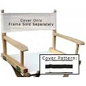 Director's Chair Seat Cover - Frame sold Separatel (Black Cabana Stripe)
