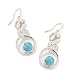 Sterling Silver Duante Larimar & White Topaz Earrings