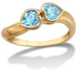 10KT Ladies Blue Topaz Ring