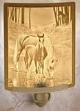 Horse by Cool Waters Porcelain Lithophane Night Light