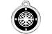 Red Dingo Custom Engraved Dog ID Tag - Compass - Medium/Black