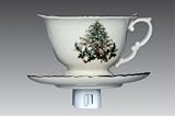 Red Apple Porcelain Teapot Night Light