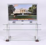 Review RTA Products  / Glass and Aluminum 42 inch and Below Plasma TV Stand Clear