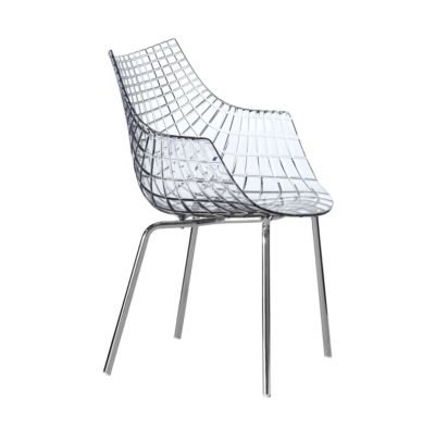 Meridiana Stuhl mit 4 Beinen transparent