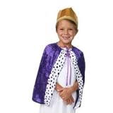 Child Purple Dressup Costume Princess King Cape Play