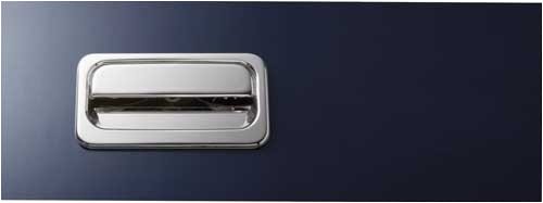 All Sales MFG Billet Aluminum Tailgate Handle Brushed Chrome Chevrolet C/K Pickup 1988 to 1998 Dimpled Design, Complete Assembly