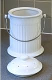 Ceramic Kitchen Composter - a great place to recycle your food scraps, with no smell