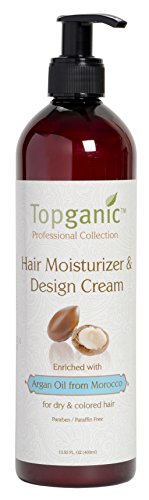 Topganic Hair Moisturizer and Design Cream with Agran Oil, 13.5 Ounce