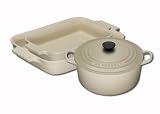 Le Creuset Cast Iron and Stoneware Gift Set, 3 Piece, Almond  from LE CREUSET UK LTD