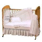 All Over Crib Set - Color White eyelet