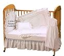 All Over Crib Set - Color White eyelet