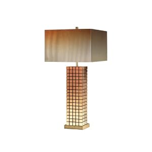 Nova Lighting 10657 Bronze Grid Table Lamp, Bronze and Silver with Silver and Rust... by Nova Lighting
