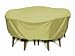 WeatherReady WRKH84 Polyester Round Outdoor Table Cover, Khaki, 84 Inches