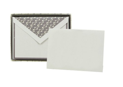 CR Gibson 15 Boxed Blank Note Cards, Graphite (CON-7140) On Sale