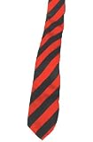 RETRO BLACK AND RED DIAGONAL STRIPED TIE