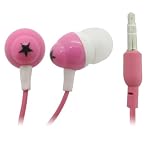 Cbus Wireless Pink Star 3.5mm Stereo Earphone Headphone for Apple iPad 2 / iPad / new iPad (3rd Gen) / iPod / Nano / Touch / MP3 MP4 Player