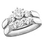 14kt. White Gold, 1 ct. tw. Diamond Wedding Set - Certified