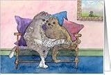 Cats sharing memories Card