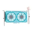 Vantec SP-FC70-BL Spectrum System Fan Card with Dual Adjustable 70mm UV LED Fans (Blue)