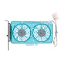 Vantec SP-FC70-BL Spectrum System Fan Card with Dual Adjustable 70mm UV LED Fans (Blue)