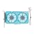 Vantec SP-FC70-BL Spectrum System Fan Card with Dual Adjustable 70mm UV LED Fans (Blue)