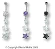 THREE STARS DANGLING BELLY RING