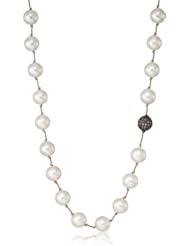Wendy Brigode Cultured with Diamond Ball Pearl Strand