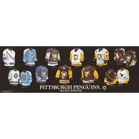 Pittsburgh Penguins 5" x 15" Jersey Evolution Plaque