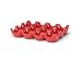 Rachael Ray Stoneware 12-Cup Sittin' Pretty Egg Tray, Red