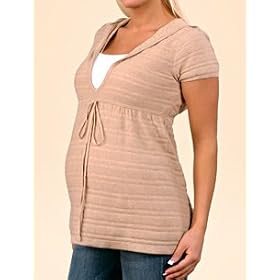 A Pea in the Pod: short sleeve hooded maternity sweater