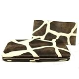 Giraffe Print Flat Clutch Wallet & Checkbook Cover in Choice of Trim Color