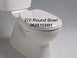 Caroma 609159W Caravelle 270 Round Front Plus Toilet Bowl, White