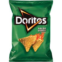 Frito Lay, Doritos® Brand, Salsa Verde Flavored Tortilla Chips, 11oz Bag (Pack of 3)