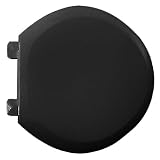 American Standard 5282.011.178 Everclean Round Front Toilet Seat with Cover, Black
