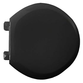 American Standard 5282.011.178 Everclean Round Front Toilet Seat with Cover, Black by American Standard