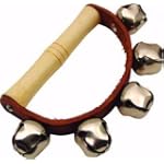 SAVE $2.45 - Basic Beat 5 Sleigh Bells on Wooden Handle $2.05