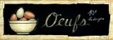 Oeufs Food & Beverage Art Poster Print by Emily Adams, 20x7