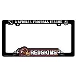 Washington Redskins Black Plastic License Plate Frame