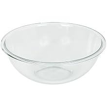 Pyrex Prepware 4-Quart Rimmed Mixing Bowl, Clear
