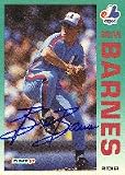 Brian Barnes, Montreal Expos, 1992 Fleer Autographed Card